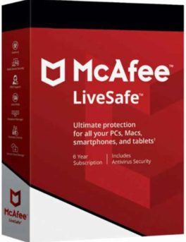 McAfee Livesafe 2020 Livesafe 1 PC 6 YIL